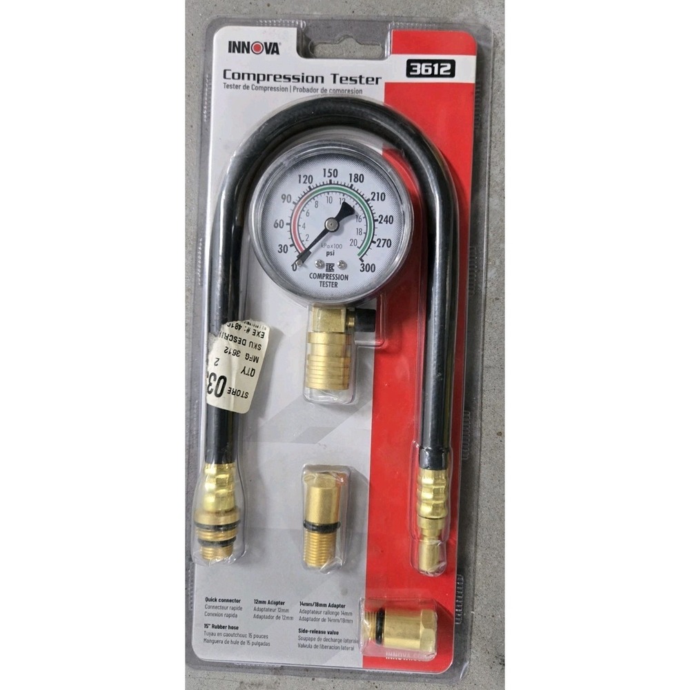 INNOVA 3612 Compression Tester 4 Piece Kit
